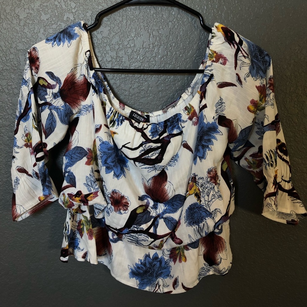 Fashion nova off the shoulder crop top